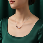 Multi Colored Pearl 925 Silver Necklace