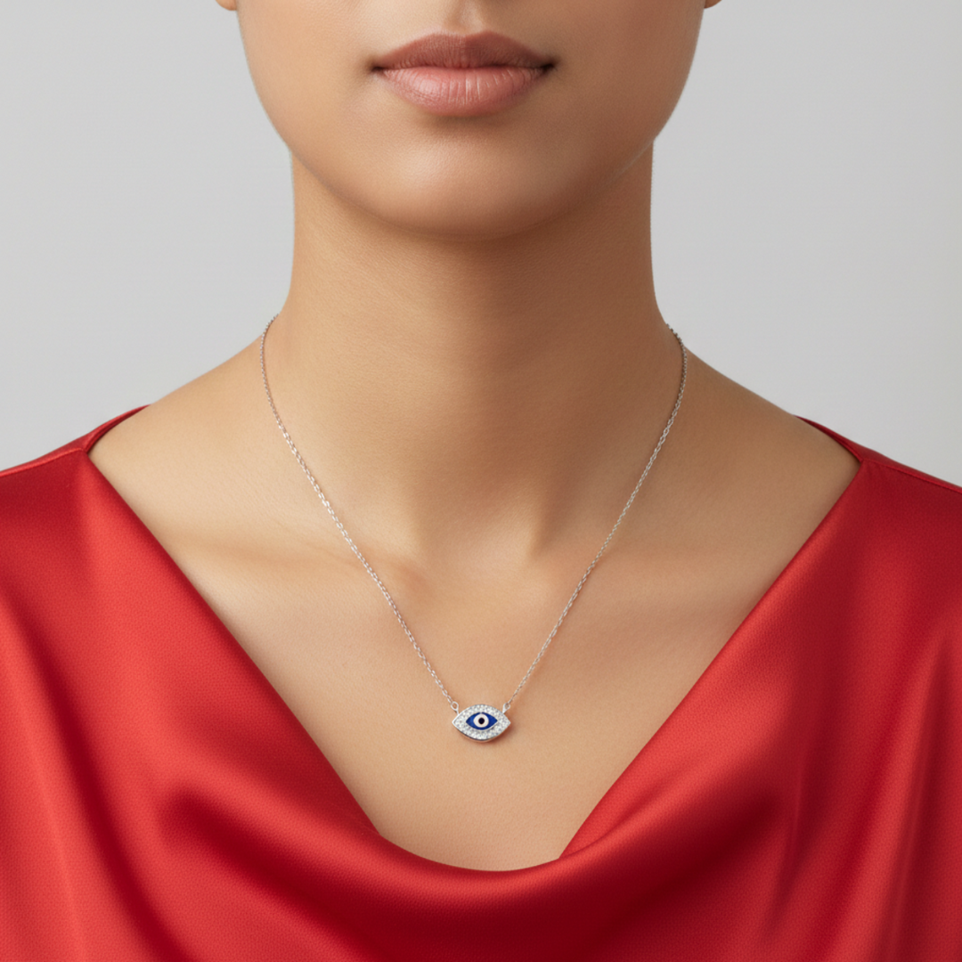 Evil Eye 925 Silver Pendant Chain