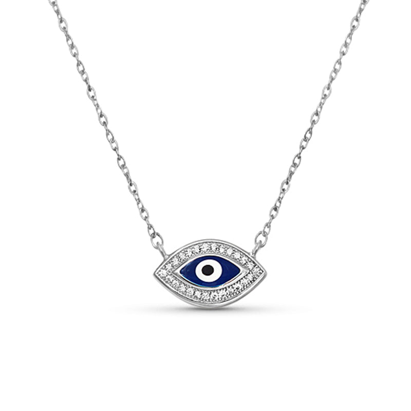 Evil Eye 925 Silver Pendant Chain