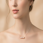 Load image into Gallery viewer, Pink Pearly Graduating 925 Silver Necklace