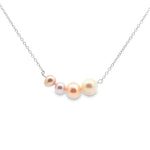 Load image into Gallery viewer, Pink Pearly Graduating 925 Silver Necklace
