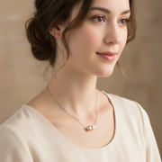 Tri Color Graduating Cultured Pearl 925 Starling Silver Necklace. With adjustable length