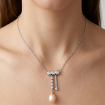 Load image into Gallery viewer, Luxury 925 Silver Pearl Necklace for Girls &amp; Women 10 Inch