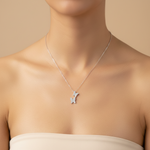Load image into Gallery viewer, 925 Sterling Silver Butterfly Pendant Necklace with Adjustable Length