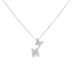 Load image into Gallery viewer, 925 Sterling Silver Butterfly Pendant Necklace with Adjustable Length
