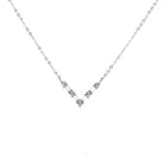 Load image into Gallery viewer, 925 Sterling Silver V Shape Pendant Necklace with Adjustable Length
