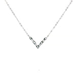 Load image into Gallery viewer, 925 Sterling Silver V Shape Pendant Necklace with Adjustable Length
