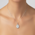 Load image into Gallery viewer, 925 Sterling Silver Round Shape Pendant Necklace with Adjustable Length