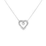 Load image into Gallery viewer, 925 Sterling Silver Heart Shape Pendant Necklace with Adjustable Length
