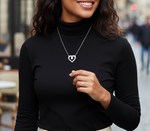 Load image into Gallery viewer, 925 Sterling Silver Heart Shape Pendant Necklace with Adjustable Length
