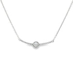 Load image into Gallery viewer, 925 Sterling Silver Halo Pendant Chain Necklace with Adjustable Length
