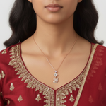 Load image into Gallery viewer, Swan Pendant Rose 925 Sterling Silver With Chain