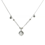 Load image into Gallery viewer, 925 Sterling Silver Classic Pendant With Pearl Chain Necklace with Adjustable Length For Women
