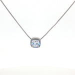 Load image into Gallery viewer, 925 Sterling Silver Stud Diamond Pendant Necklace with Adjustable Length