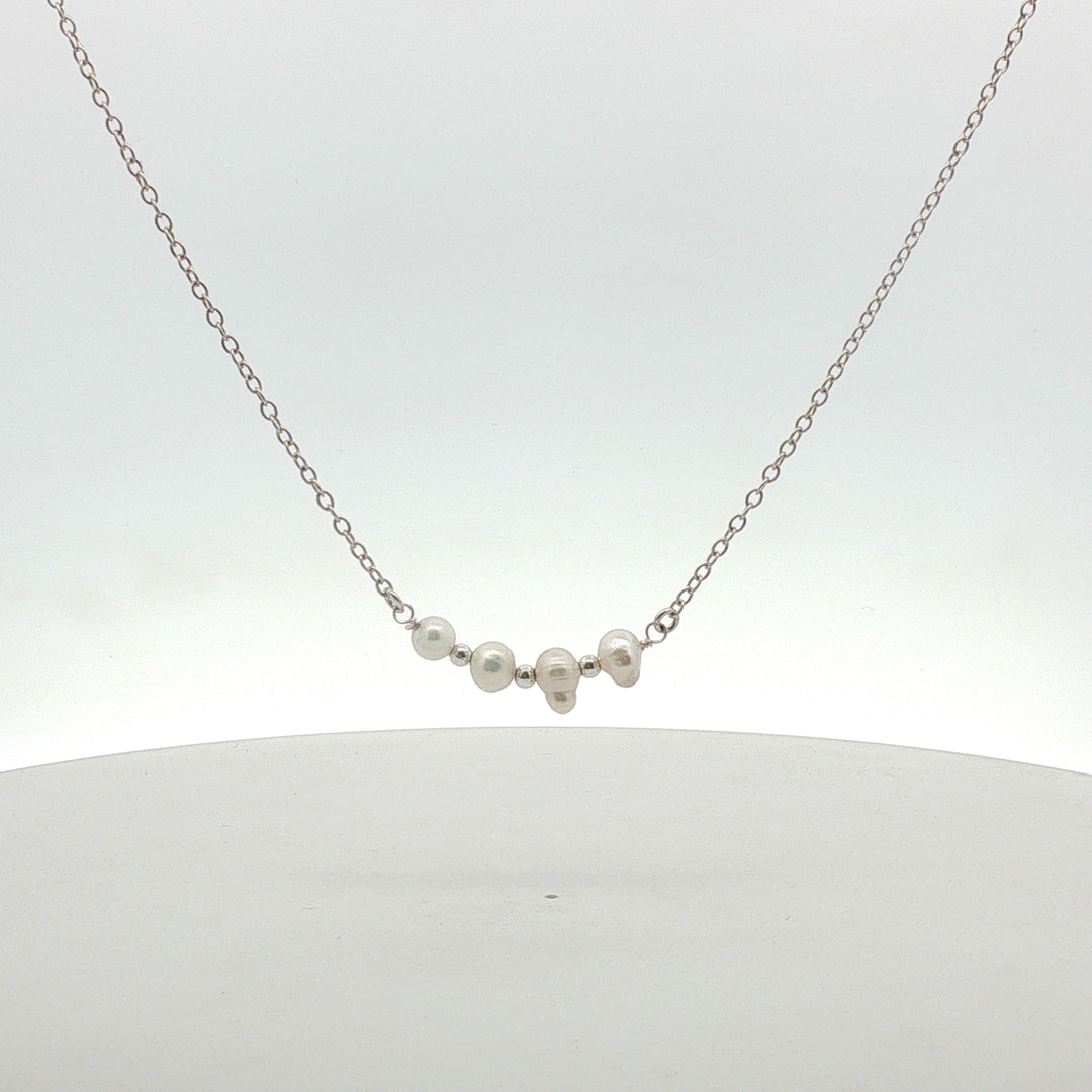 Luxury 925 Silver Pearl Necklace for Girls & Women