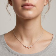 Luxury 925 Silver Pearl Necklace for Girls & Women