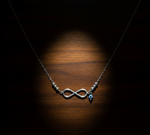 Load image into Gallery viewer, 925 Sterling Silver Classic Infinity Pendant Necklace with Adjustable Length
