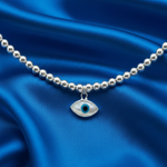 Load image into Gallery viewer, 925 Sterling Silver Evil Eye Pendant Necklace with Adjustable Length