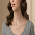 Load image into Gallery viewer, Pearl Necklace 925 Sterling Silver With adjustable Chain