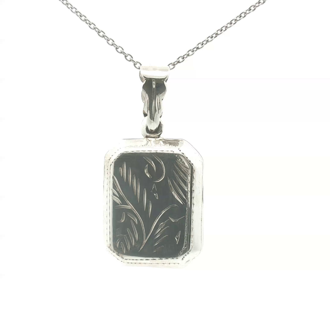925 Sterling Silver Openable Locket Pendant Necklace with Adjustable Length