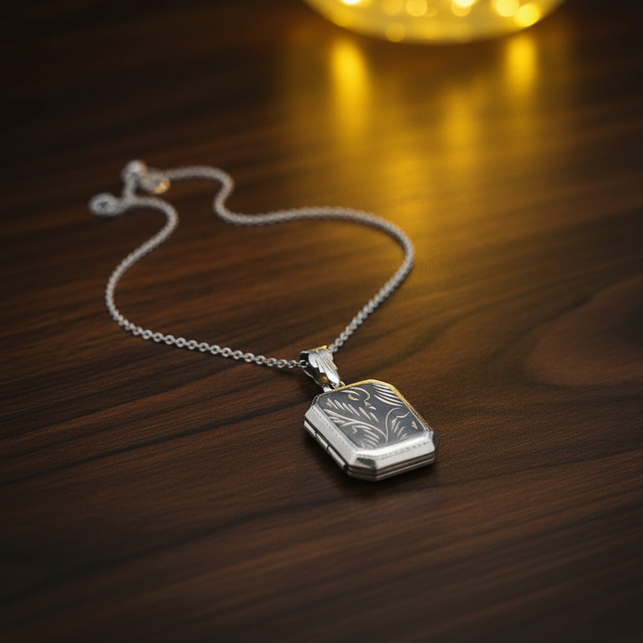 925 Sterling Silver Openable Locket Pendant Necklace with Adjustable Length