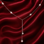 Load image into Gallery viewer, Luxury 925 Silver Pearl Necklace for Girls &amp; Women