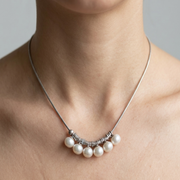 Luxury 925 Silver Pearl Necklace for Girls & Women