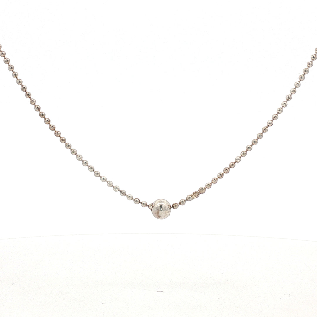 925 Sterling Silver Round Shape Pendant Necklace with Adjustable Length