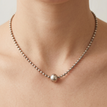 Load image into Gallery viewer, 925 Sterling Silver Round Shape Pendant Necklace with Adjustable Length