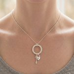 Load image into Gallery viewer, You Hold Key To My Heart 925 Sterling Silver Pendant Adjustable Chain with Message Postcard