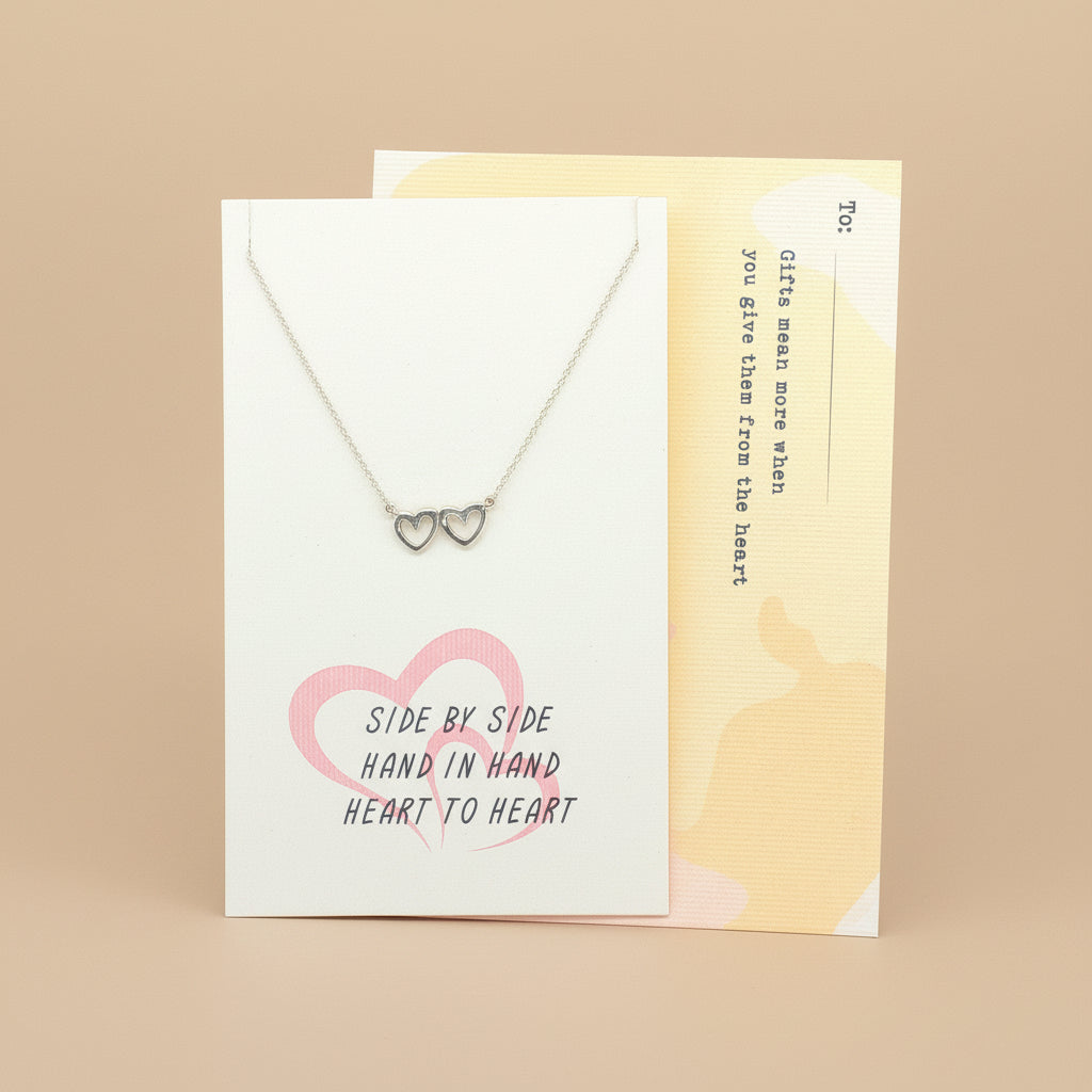 HEART To HEART 925 Sterling Silver Pendant With Chain Adjustable Length