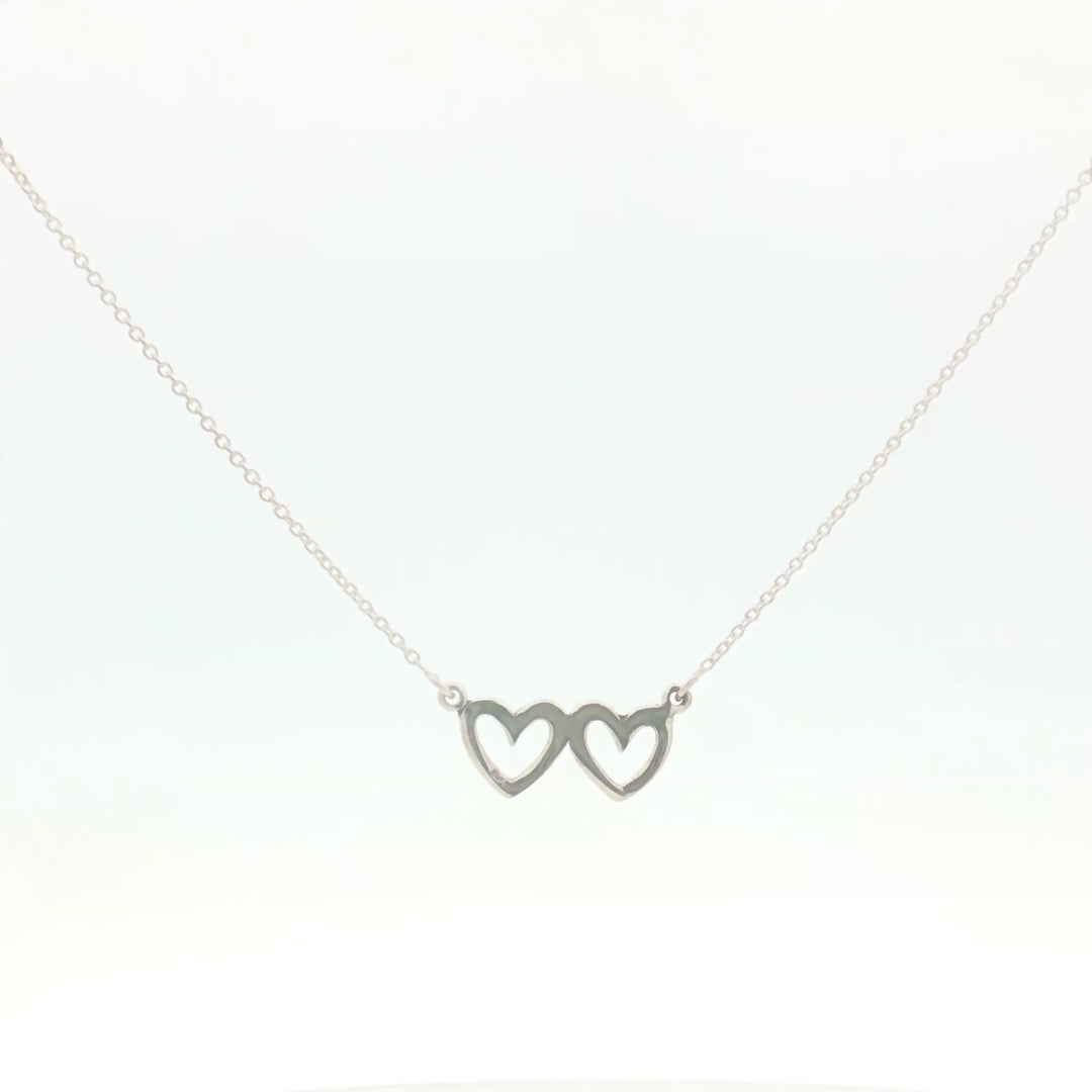 HEART To HEART 925 Sterling Silver Pendant With Chain Adjustable Length