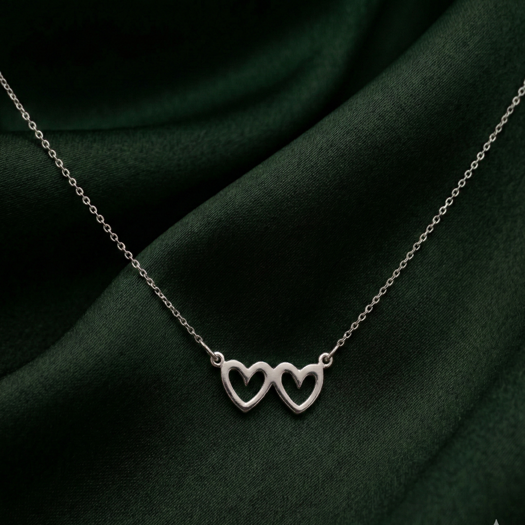 HEART To HEART 925 Sterling Silver Pendant Adjustable Chain with Message Postcard