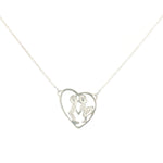 Load image into Gallery viewer, We Always Together In Heart 925 Sterling Silver Pendant With Chain Adjustable Length
