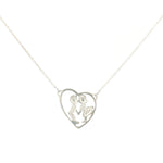 Load image into Gallery viewer, We Always Together In Heart 925 Sterling Silver Pendant Adjustable Chain with Message Postcard