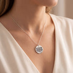 Load image into Gallery viewer, Namaste Lotus 925 Sterling Silver Pendant Adjustable Chain with Message Postcard