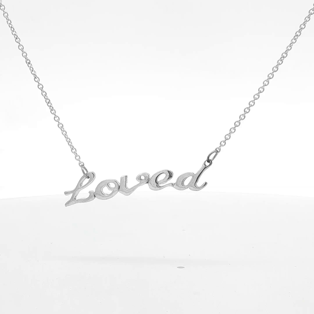 Love 925 Sterling Silver Pendant With Chain Adjustable Length
