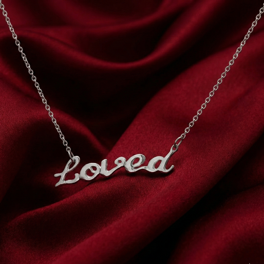 Love 925 Sterling Silver Pendant Adjustable Chain with Message Postcard
