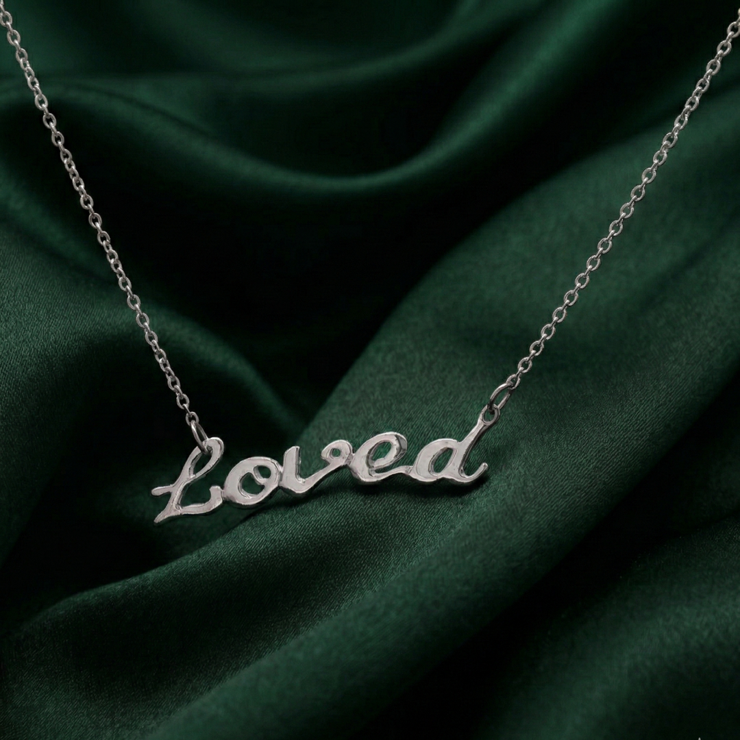 Love 925 Sterling Silver Pendant Adjustable Chain with Message Postcard