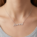 Load image into Gallery viewer, Love 925 Sterling Silver Pendant Adjustable Chain with Message Postcard