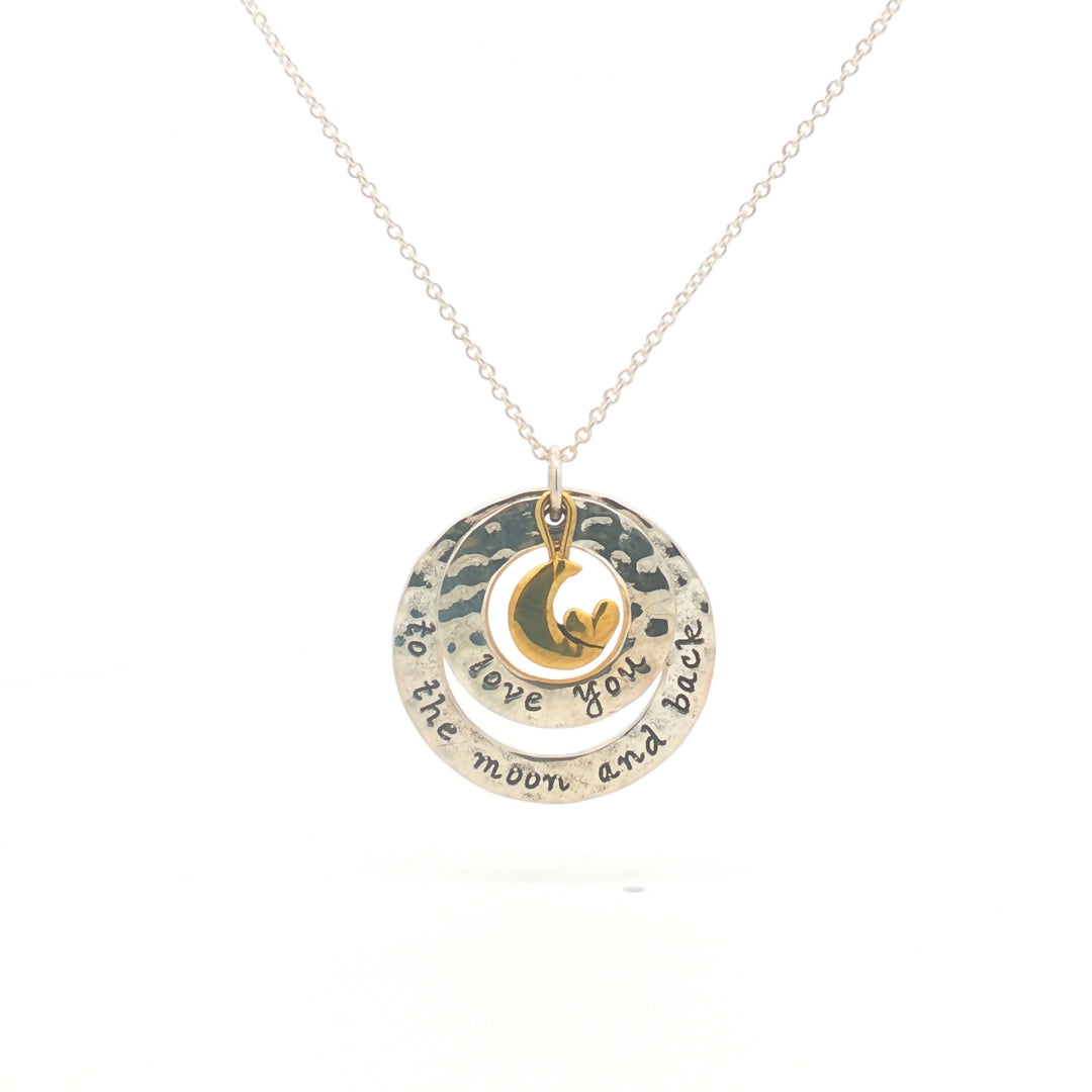 Love 925 Sterling Silver Pendant Adjustable Chain with Message Postcard