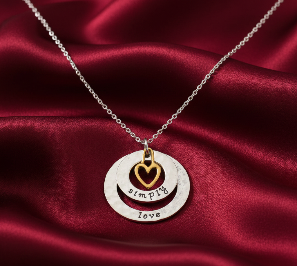 Love 925 Sterling Silver Pendant With Chain Adjustable Length