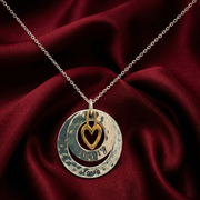Love 925 Sterling Silver Pendant With Adjustable Chain with Message Postcard