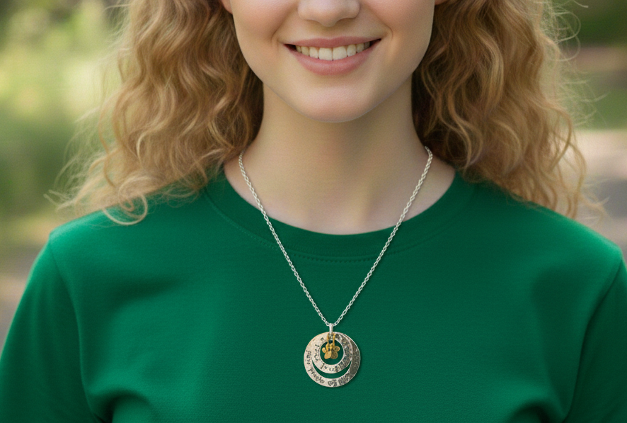 True Friend 925 Sterling Silver Pendant With Chain Adjustable Length