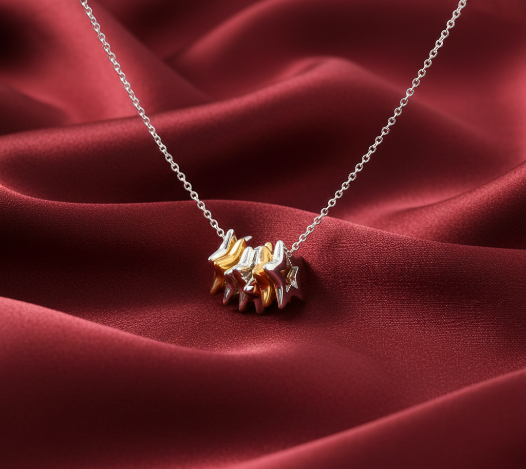 Lucky Seven 925 Sterling Silver Pendant With Chain Adjustable Length