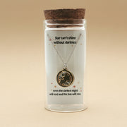 Star Can't Shine Without Darkness 925 Sterling Silver Pendant With Chain Adjustable Length