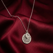 Mother & Daughter 925 Sterling Silver Pendant With Chain Adjustable Length in Glass Bottle
