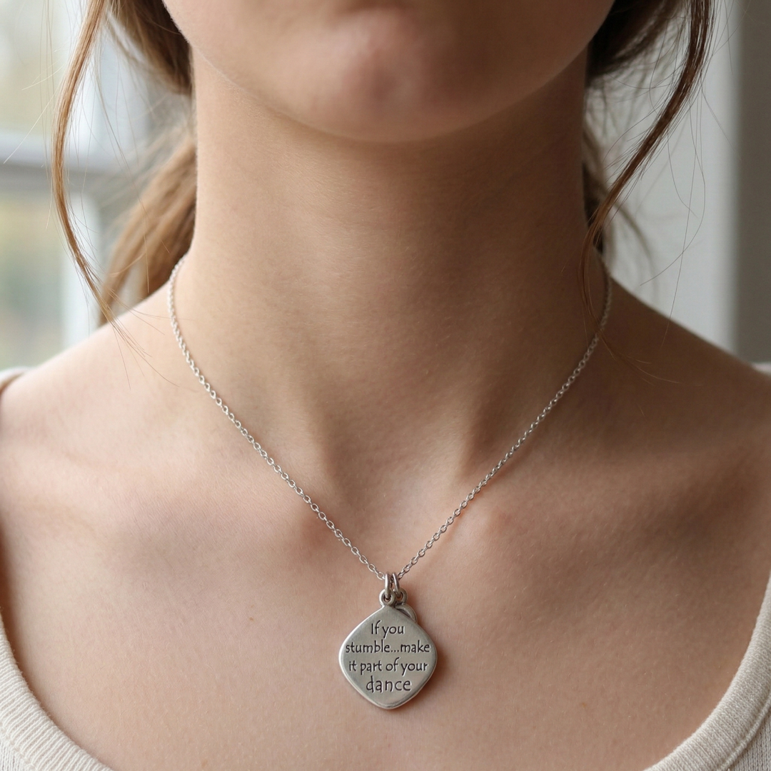 Little Princess 925 Sterling Silver Pendant With Chain Adjustable Length in Glass Bottle