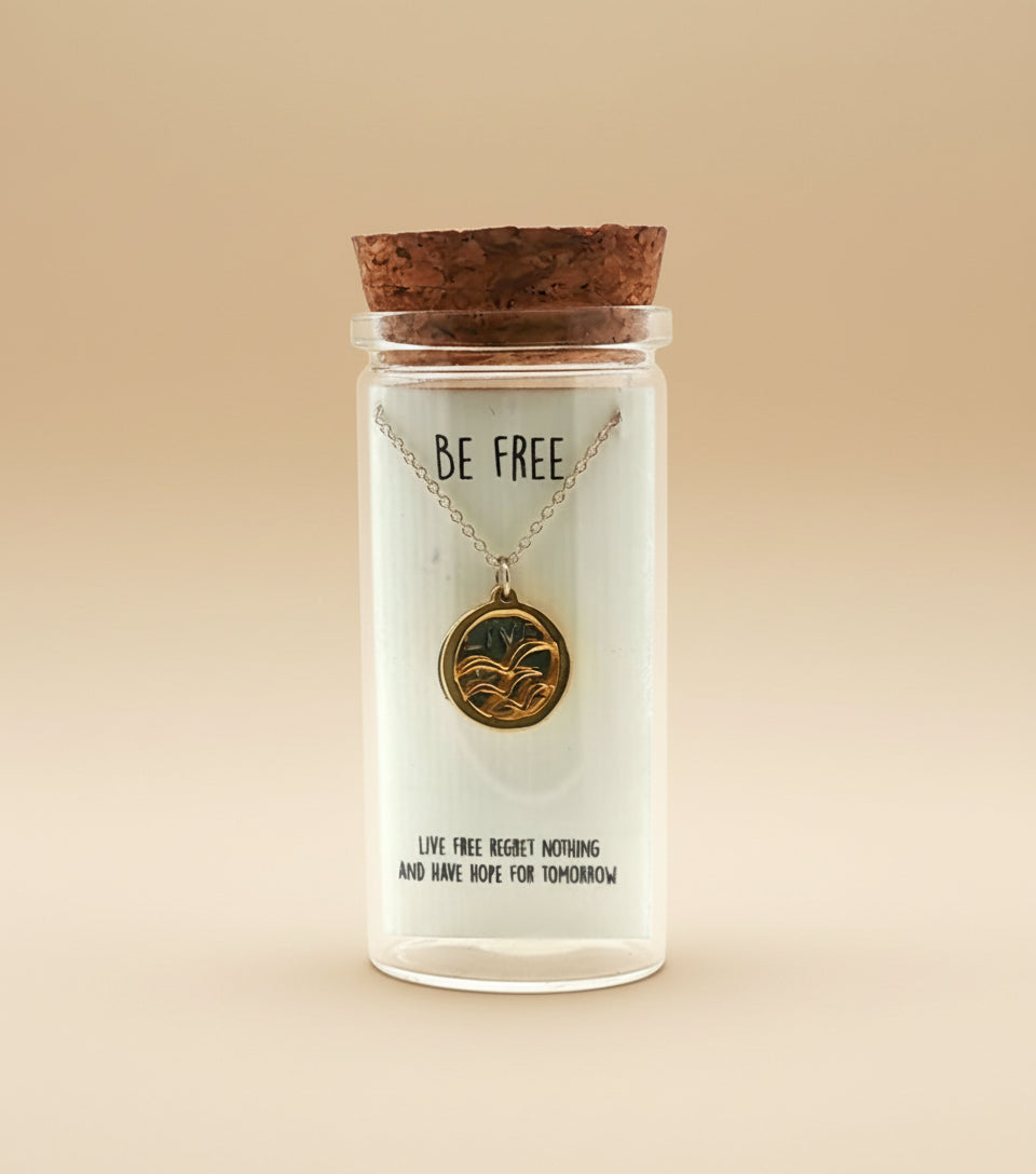 Be Free 925 Sterling Silver Pendant With Chain Adjustable Length