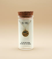 Be Free 925 Sterling Silver Pendant With Chain Adjustable Length